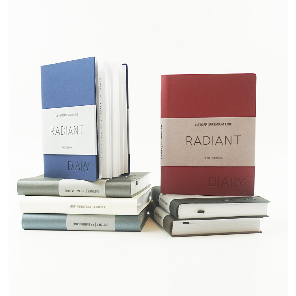 Ежедневник недатированный "Radiant", А6, 152 страницы, серый - 4