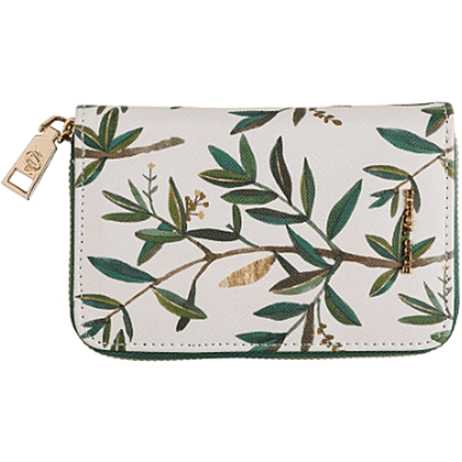 Кошелек "Flora. Олива", белый, зеленый