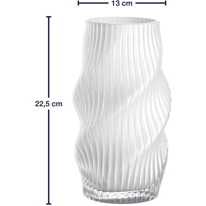Ваза стеклянная "Verdi", 23 см, белый - 2