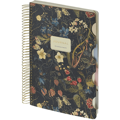 Книга записная "Flora. Лесные ягоды", В5, 120 листов, клетка, линейка, точка, черный