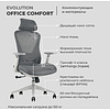 Кресло для руководителя EVOLUTION "OFFICE COMFORT", ткань, сетка, пластик, черный - 14