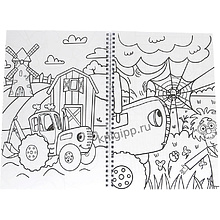 Раскраска "100 картинок. Синий трактор"