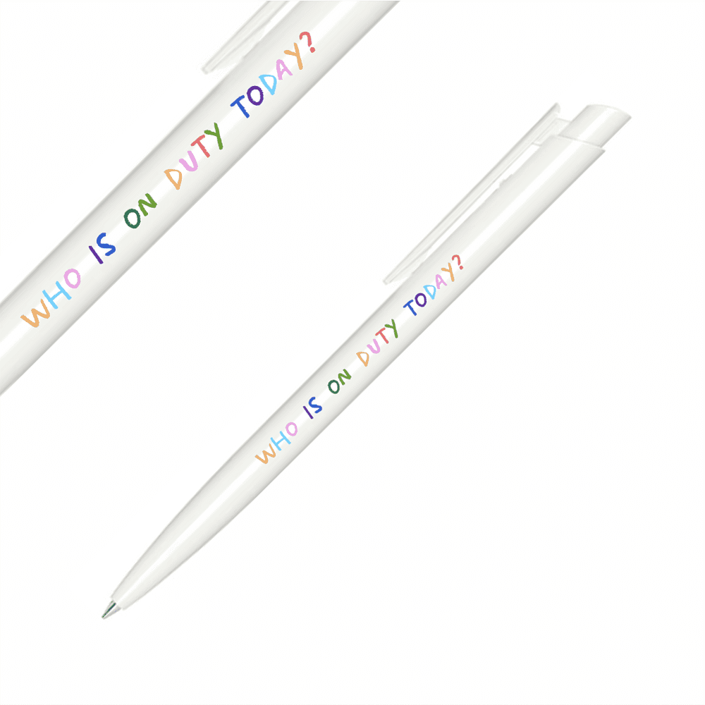 Набор ручек шариковых автоматических "Dart Polished. Ручка отличника", 1.0 мм, белый, стерж. синий, 5 шт - 2