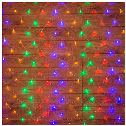 Гирлянда электрическая LED "Сеть", 1.8х1.5 м, мультиколор