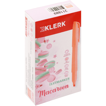 Маркер текстовый "KLERK Macaroon Pastel", оранжевый - 2