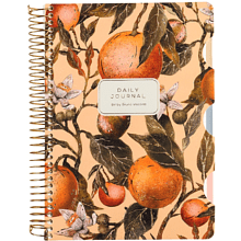 Книга записная "Flora. Paradise. Oranges", A5, 200 листов, клетка, линейка, точка, оранжевый