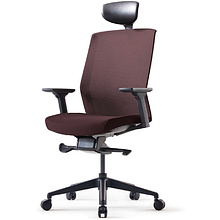 Кресло для руководителя BESTUHL "J1", сетка, ткань, пластик, коричневый 