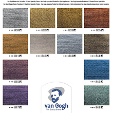 Набор красок акварельных "Van Gogh Metallic & Interference Colours", специальные цвета, 12 цветов, кюветы