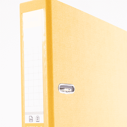 Папка-регистратор "Deli", А4, 50 мм, желтый - 2