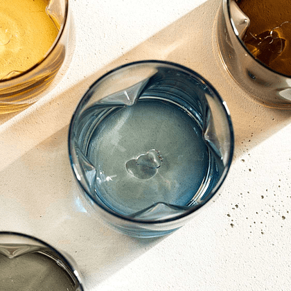 Стакан стеклянный "Vesuvio", 300 мл, прозрачный синий - 6