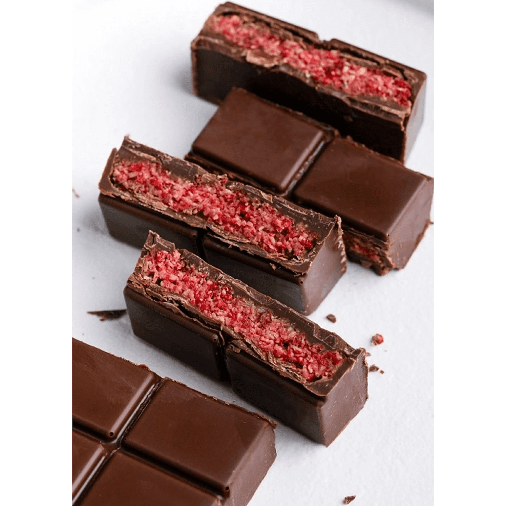 Шоколад молочный "Сибирский кедр", 200 гр., с малиной и тестом катаифи - 4