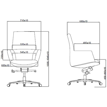 Кресло компьютерное SitZone CH-500B, кожа, алюминий, белый - 8