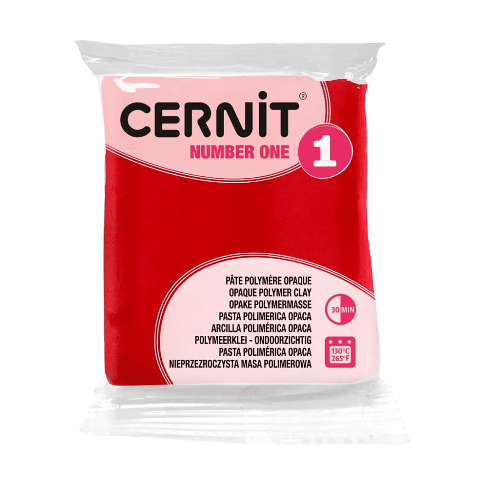 Полимерная глина "Cernit № 1 (Number One)", 56 г, 463 рождественский красный - 2