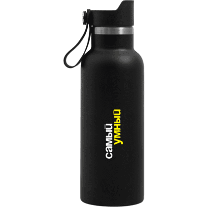 Вакуумная термобутылка "Самый умный", 500 мл, черный