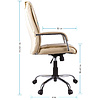 Кресло для руководителя Helmi "HL-E03 Accept", экокожа, металл, бежевая - 7