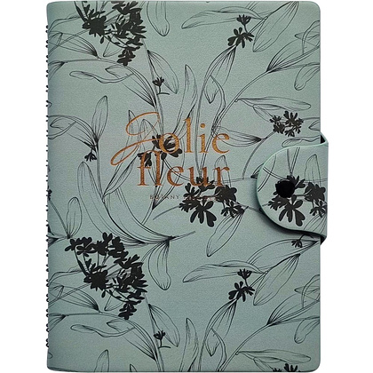 Блокнот "Fleur", А5, 96 листов, в клетку, серый