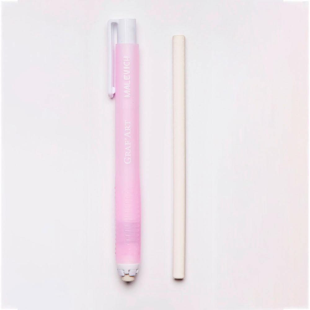 Ластик-ручка "Малевичъ", с запасным стержнем, розовый - 2