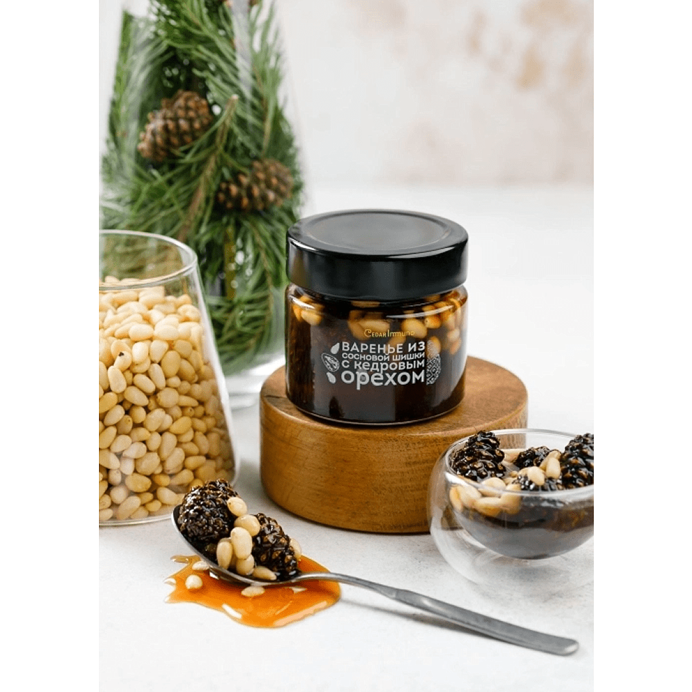 Варенье "Cedar Immuno", сибирское из сосновой шишки с кедровым орехом, 100 г - 3