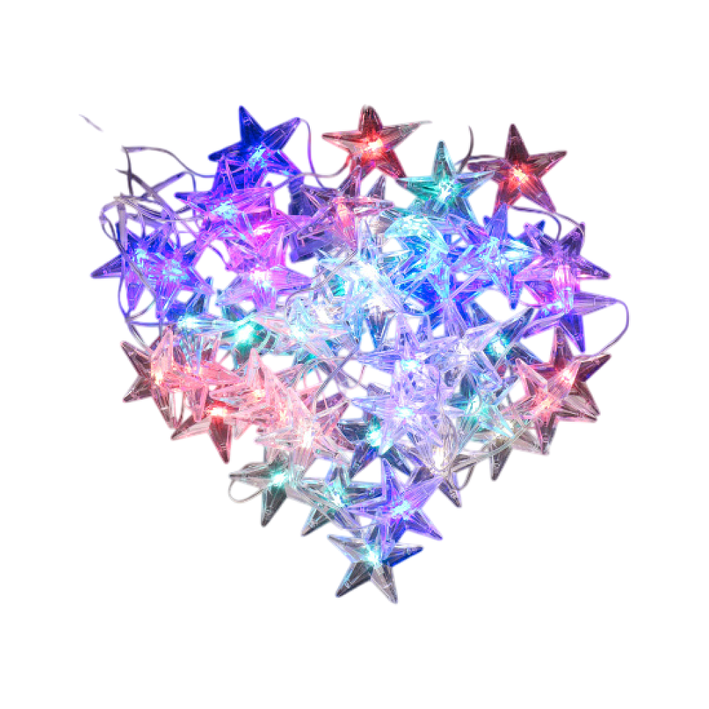 Гирлянда электрическая LED "Бахрома. Звезда", мультиколор