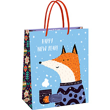 Пакет подарочный "Hygge fox", 26x32x12 см, ламинированный