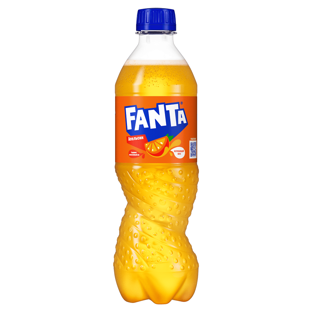 Напиток "Fanta", апельсиновый вкус, 0,5 л., пластиковая бутылка