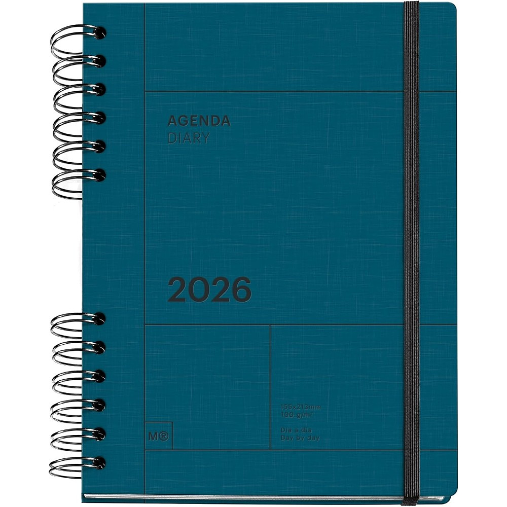Ежедневник датированный "Navy Basics" 2026, A5, в точку, морской