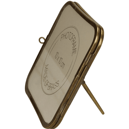 Фоторамка "KAL-7309", 10x10 см, латунь, золотой - 2