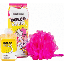 Набор подарочный "DOLCE MILK": гель для душа "Ханна Банана" 300 мл, губка для душа