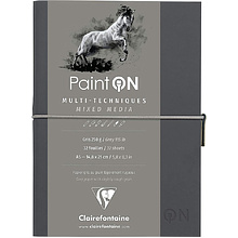 Скетчбук "Paint'On", 14.8x21 см, 32 листа, нелинованный, серая бумага