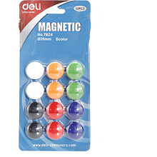 Кнопки магнитные "Magnet", 20 мм, 12 шт, ассорти