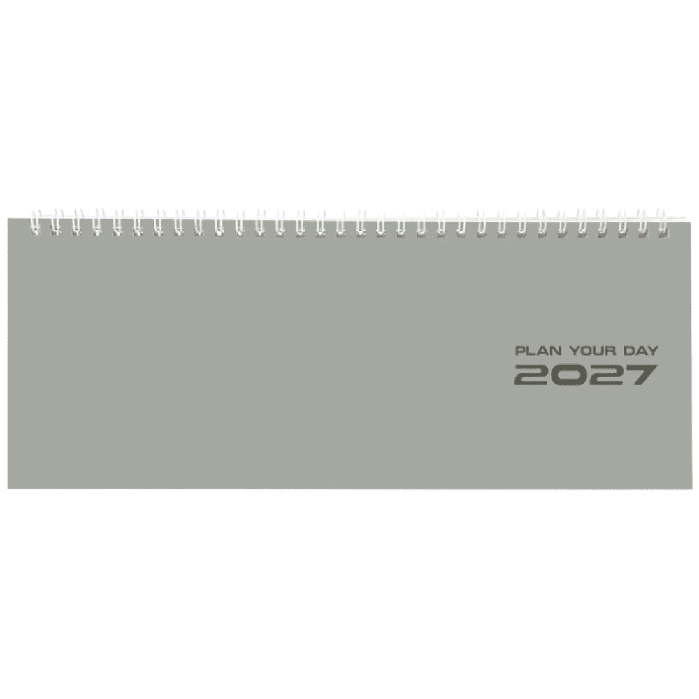 Планинг датированный "Grey style" на 2027 год, 285x112 мм, 128 страниц, серый - 2