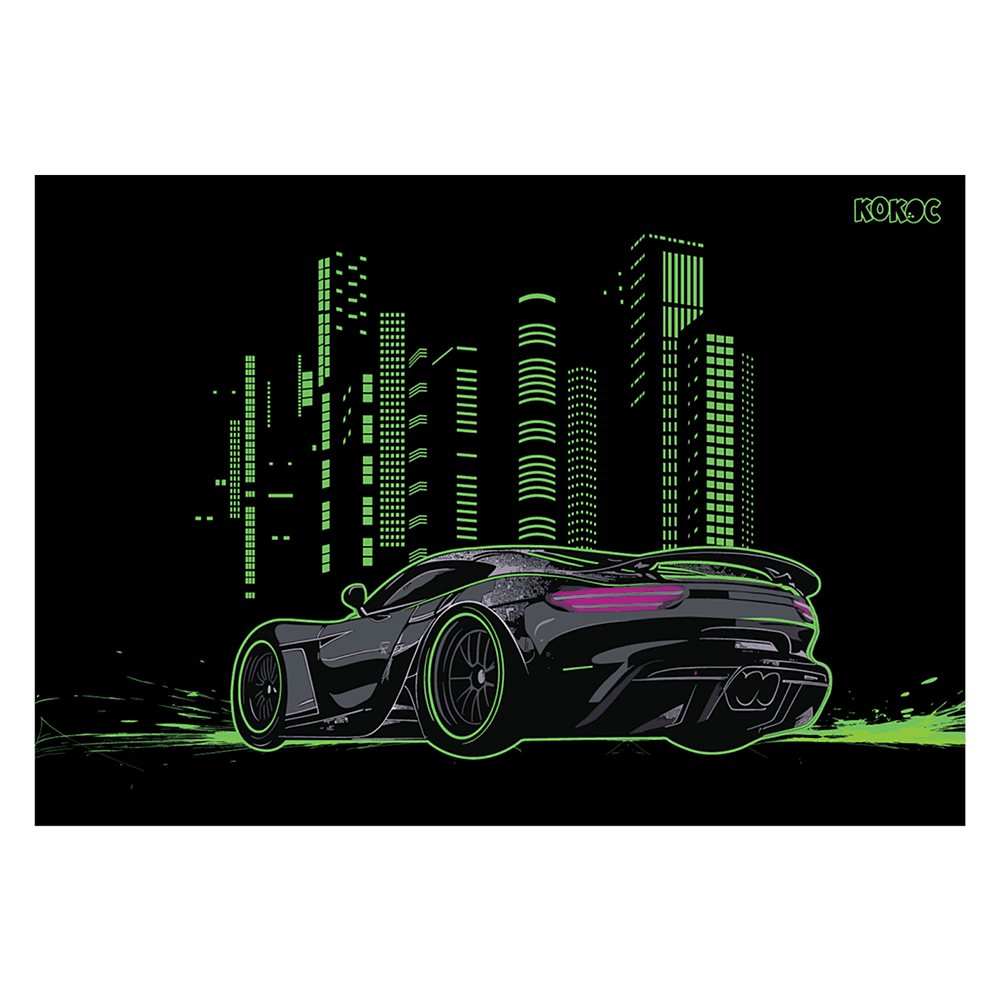 Пленка для труда "City car", разноцветный