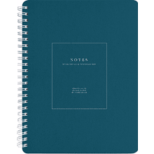 Тетрадь "Notes", A5, 80 листов, точка, спираль сбоку, синий