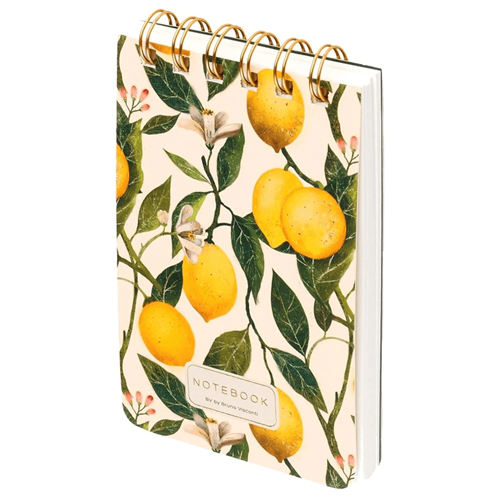 Блокнот "Flora. Paradise. Lemons", В6, 100 листов, линейка, белый, желтый