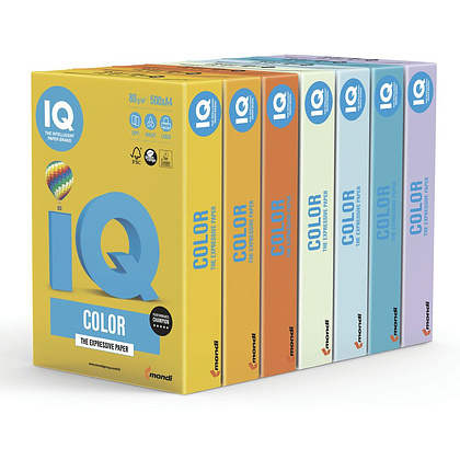 Бумага цветная "IQ Color", A4, 500 листов, 80 г/м2, светло-розовый - 2