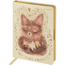 Ежедневник недатированный "Love me. Лисенок", А5, 240 страниц, молочный