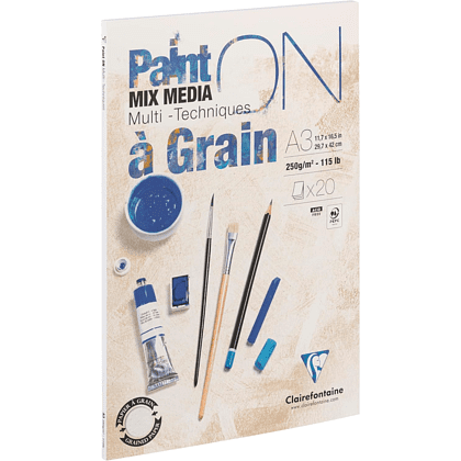Блок-склейка "Paint'On", А3, 250г/м2, 20 листов, среднее зерно