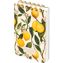 Блокнот "Flora. Paradise. Lemons", В6, 100 листов, линейка, белый, желтый