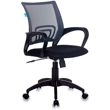 Кресло для персонала Бюрократ "CH-695N/BLACK", ткань, пластик, серый