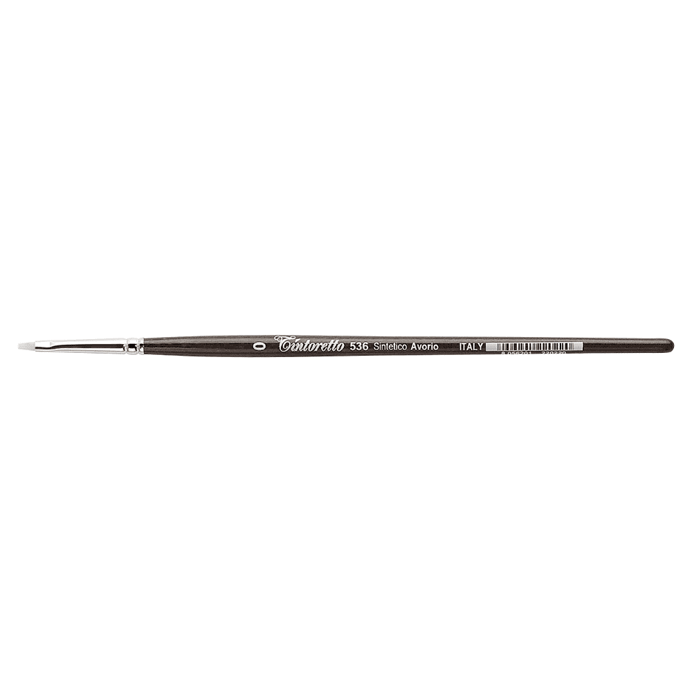 Кисть для рисования "Tintoretto Avorio", синтетика, плоская, №0