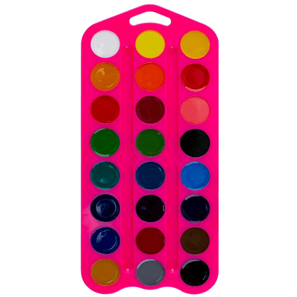 Краски акварельные "Цветик", 24 цвета, розовый - 2