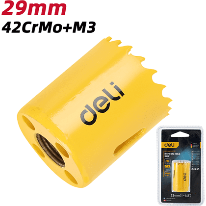 Коронка биметаллическая Deli YS EDH-SKK029-E1, 29 х 38 мм, М14 - 2 Коронка биметаллическая Deli YS EDH-SKK029-E1, 29 х 38 мм, М14 - 2