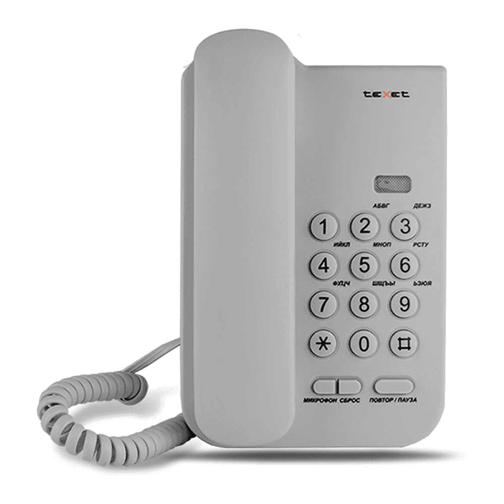 Телефонный аппарат Texet TX-212, светло-серый