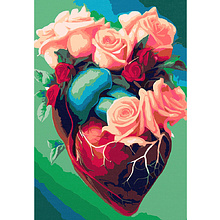 Картина по номерам "Сердце из Роз"