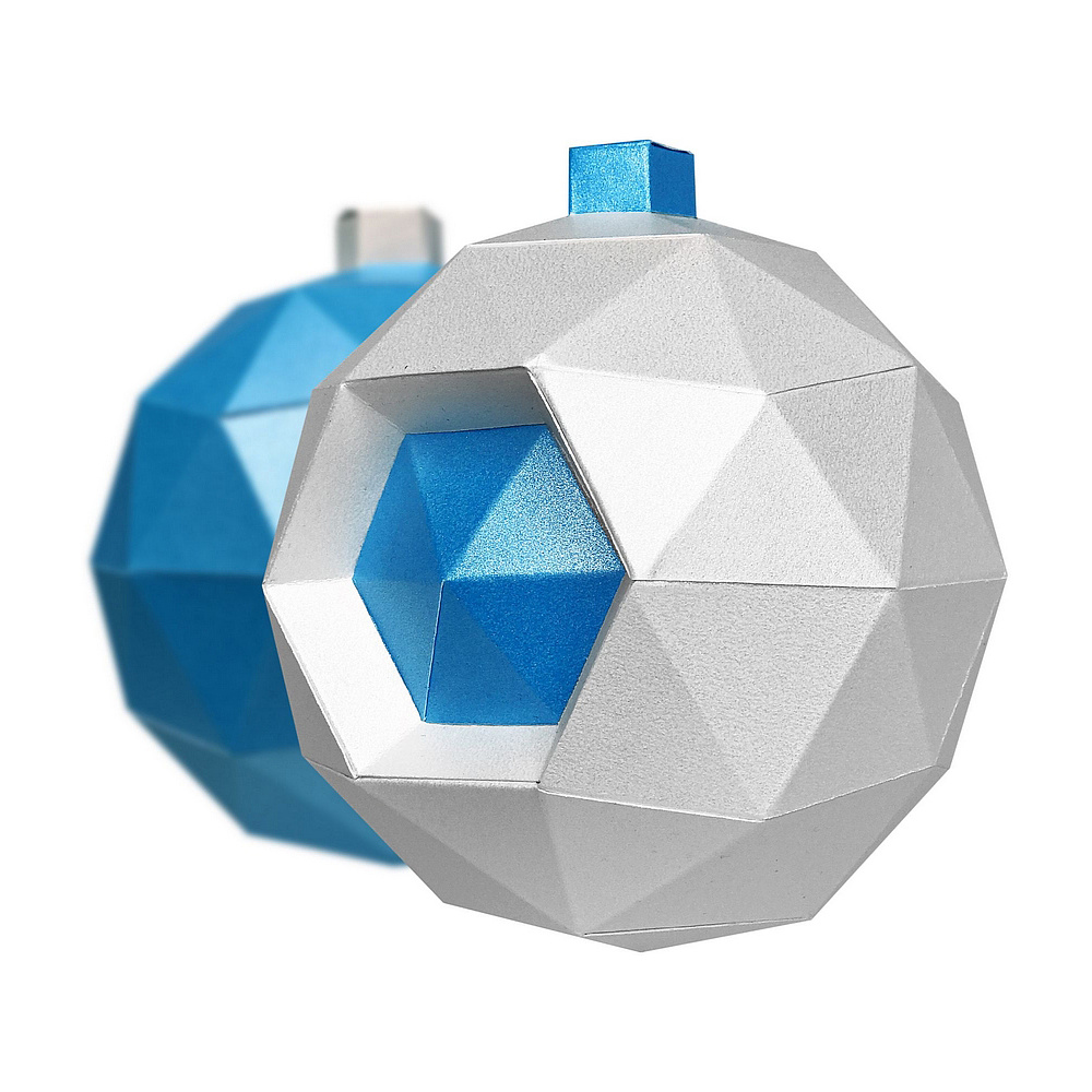 Набор для 3D моделирования "Шары новогодние", белый, голубой - 2