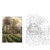 Раскраска на английском языке "Thomas Kinkade. Painter of Light. Posh. Coloring Book" - 3