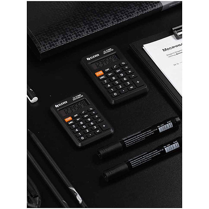 Калькулятор карманный Eleven "LC-310NR", 8-разрядный, черный - 7