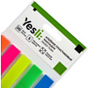 Закладки пластиковые "Yesli:", 12х45 мм, 5 цветов х 20 шт., ассорти неон - 3