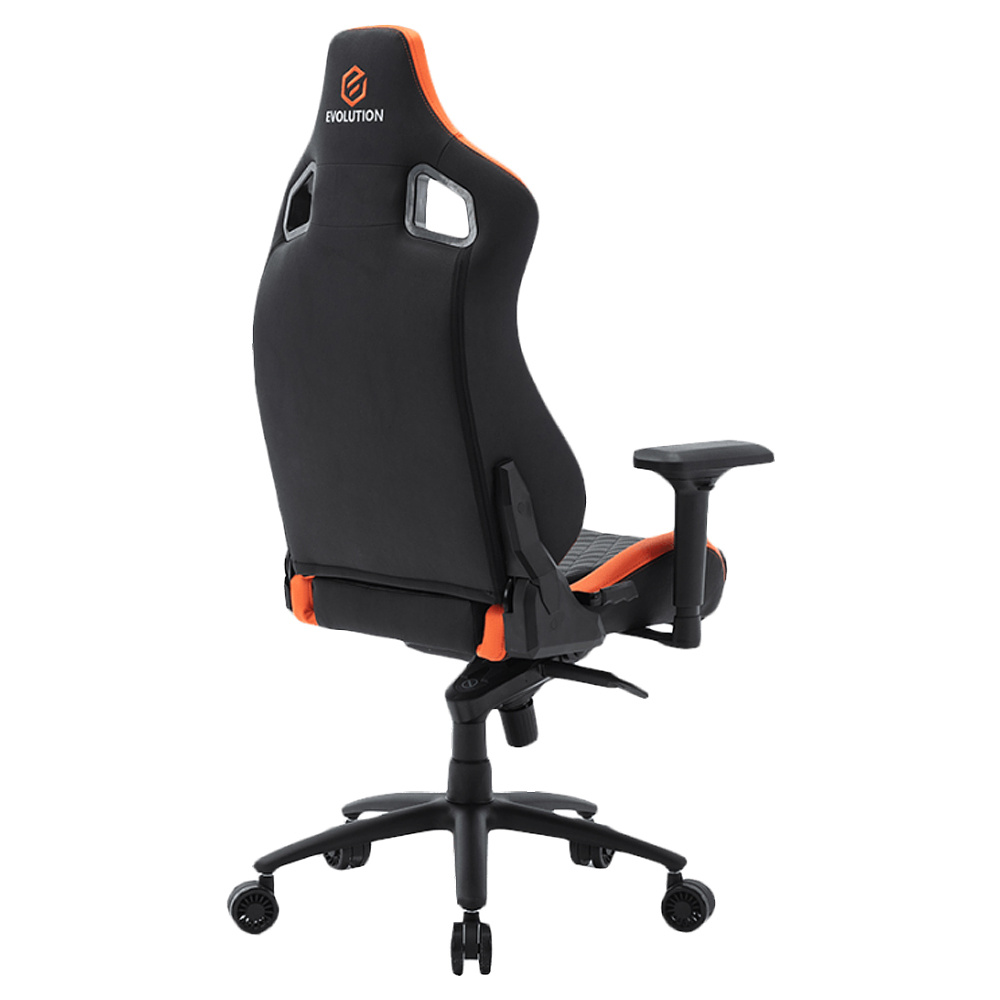 Кресло игровое Evolution Omega, экокожа, металл, черный, оранжевый - 4