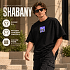 Футболка унисекс "Shabany", M-L, х/б, оверсайз, черный - 2